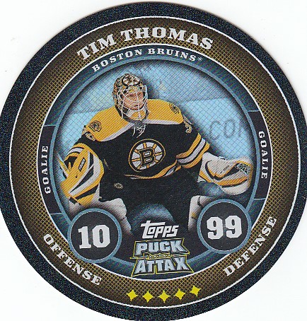 THOMAS Tim Topps Puck Attax 2009/2010 č. 6 Black Foil