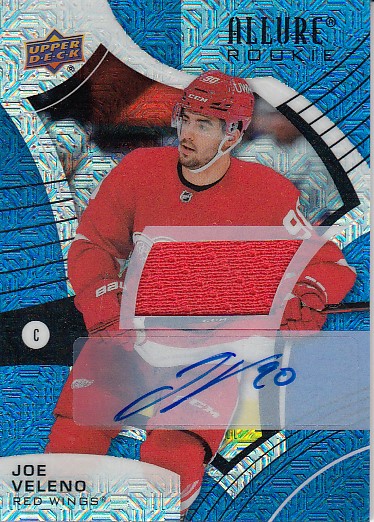VELENO Joe UD Allure 2021/2022 č. 131 Rookie Blue Line Auto Jersey /75