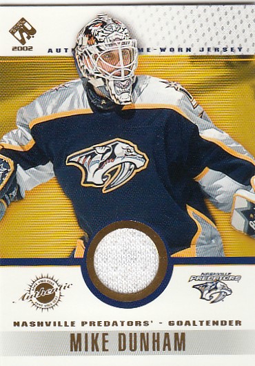 DUNHAM Mike Private Stock 2001/2002 Game-Used Gear Jersey č. 56