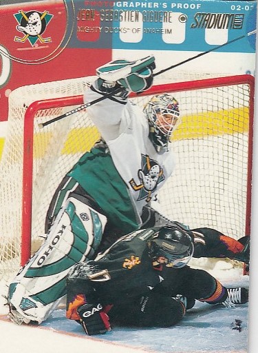 GIGUERE Jean-Sebastien Stadium Club 2002/2003 č. 92 Photographer´s Proof /250
