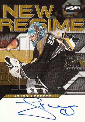 HEDBERG Johan Stadium Club 2001/2002 New Regime Autograph NRA-JHe
