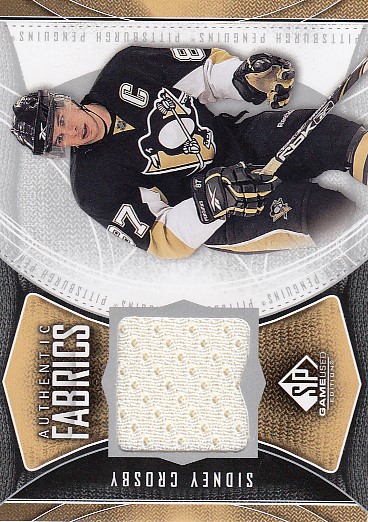 CROSBY Sidney UD SP Game Used 2009/2010 Authentics Fabrics Jersey AF-SC