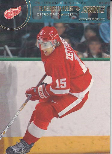 ZETTERBERG Henrik Stadium Club 2002/2003 č. 127 Rookie Photographer´s Proof /100