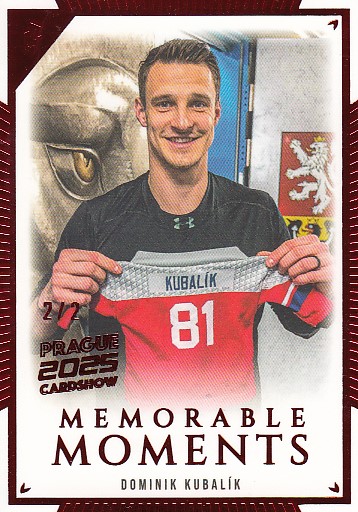 KUBALÍK Dominik LC Memorable Moments MO-02 Cardshow 2025 Red /2