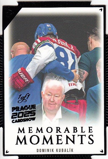 KUBALÍK Dominik LC Memorable Moments MO-11 Cardshow 2025 Black 1of1