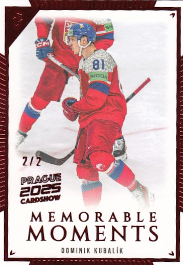 KUBALÍK Dominik LC Memorable Moments MO-22 Cardshow 2025 Red /2