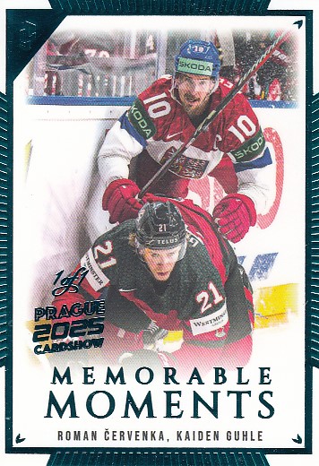 ČERVENKA Roman GUHLE Kaiden LC Memorable Moments MO-41 Cardshow 2025 Turquois 1of1