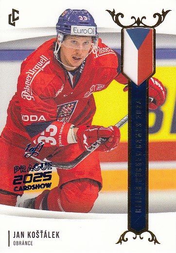 KOŠŤÁLEK Jan LC Golden Beijer Hockey Games 2024 EHB-05 Cardshow 2025 Blue 1of1