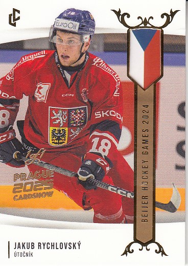 RYCHLOVSKÝ Jakub LC Golden Beijer Hockey Games 2024 EHB-11 Cardshow 2025 Gold 1of1