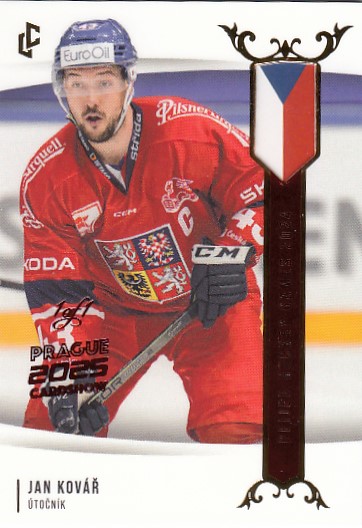 KOVÁŘ Jan LC Golden Beijer Hockey Games 2024 EHB-19 Cardshow 2025 Red 1of1