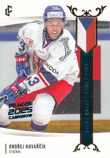 KOVAŘČÍK Ondřej LC Czech Hockey Games 2024 EHC-28 Cardshow 2025 Turquois 1of1