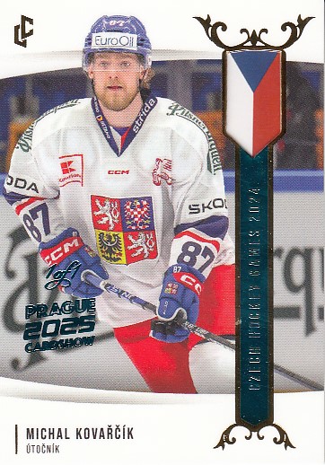 KOVAŘČÍK Michal LC Czech Hockey Games 2024 EHC-32 Cardshow 2025 Turquois 1of1