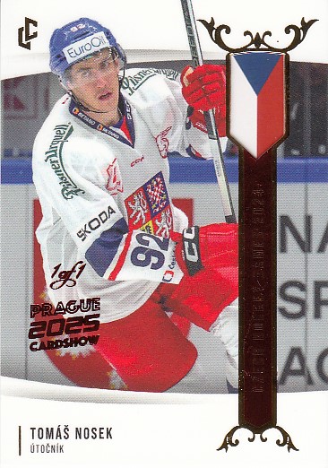 NOSEK Tomáš LC Czech Hockey Games 2024 EHC-34 Cardshow 2025 Red 1of1