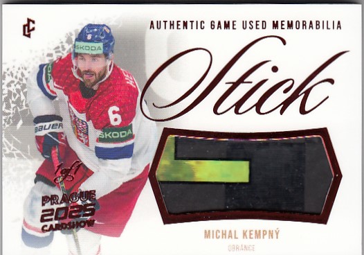 KEMPNÝ Michal LC Golden 2024 Authentic Game Used Memorabilia GUS-02 Cardshow 2025 Red 1of1