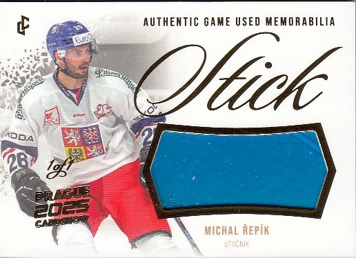 ŘEPÍK Michal LC Golden 2024 Authentic Game Used Memorabilia GUS-07 Cardshow 2025 Gold 1of1