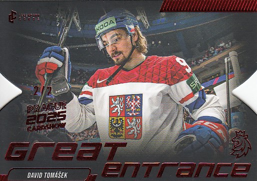 TOMÁŠEK David LC Golden 2024 Great Entrance GE-17 Die-Cut Cardshow 2025 Red /2
