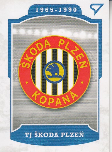 TJ Škoda Plzeň SZ Dekády fotbalové ligy 2023 Vývoj klubového loga L-005