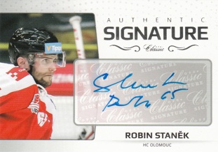 STANĚK Robin OFS Classic 2018/2019 Authentic Signature č. 30 Platinum /29