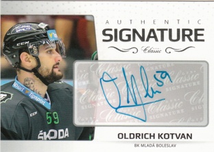 KOTVAN Oldrich OFS Classic 2018/2019 Authentic Signature č. 32 Platinum /29