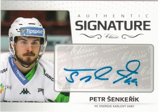 ŠENKEŘÍK Petr OFS Classic 2018/2019 Authentic Signature č. 42 Platinum /29