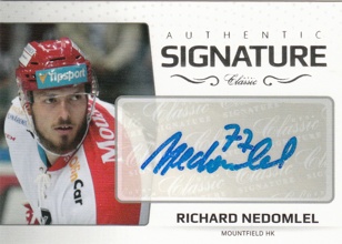 NEDOMLEL Richard OFS Classic 2018/2019 Authentic Signature č. 48 Platinum /29