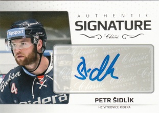ŠIDLÍK Petr OFS Classic 2018/2019 Authentic Signature č. 64 Platinum /29