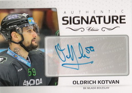 KOTVAN Oldrich OFS Classic 2018/2019 Authentic Signature č. 32 Gold /6