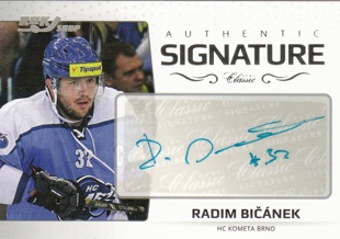 BIČÁNEK Radim OFS Classic 2018/2019 Authentic Signature RHK-2 Platinum /29