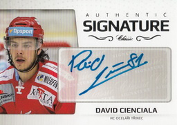 CIENCIALA David OFS Classic 2018/2019 Authentic Signature č. 100 Platinum /29