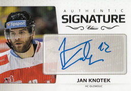 KNOTEK Jan OFS Classic 2018/2019 Authentic Signature č. 109 Platinum /29