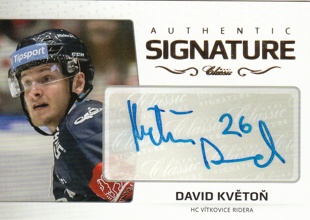 KVĚTOŇ David OFS Classic 2018/2019 Authentic Signature č. 133 Gold /6