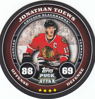 TOEWS Jonathan Topps Puck Attax 2009/2010 č. 38