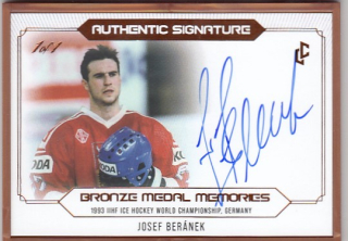 BERÁNEK Josef Legendary Cards Bronze Medal Memories 1993 Signature AS-23 1/1