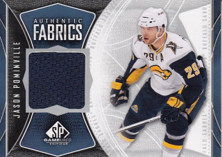 POMINVILLE Jason UD SP Game Used 2009/2010 Authentic Fabrics AF-JP