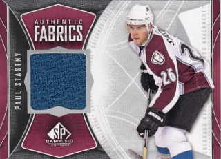 STASTNY Paul UD SP Game Used 2009/2010 Authentic Fabrics AF-PA