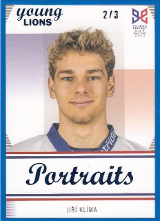 KLÍMA Jiří Legendary Cards Hlinka Gretzky Cup 2023 Portraits P-10 Frame Blue /3