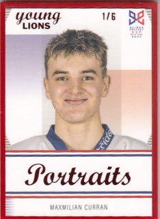 CURRAN Maxmilian Legendary Cards Hlinka Gretzky Cup 2023 Portraits P-13 Frame Red /6