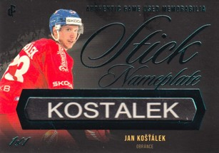 KOŠŤÁLEK Jan LC Road to Prague Game Used Memorabilia GUM-09 NAMEPLATE 1of1