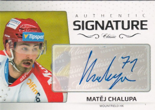 CHALUPA Matěj OFS Classic 2018/2019 Authentic Signature č. 46 Platinum /29