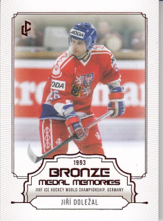 DOLEŽAL Jiří Legendary Cards Bronze Medal Memories 1993 č. 22 Red /49