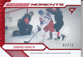 KUBALÍK Dominik SportZoo Hokejové Česko 2024 Special Moments SM-07 Limited /15