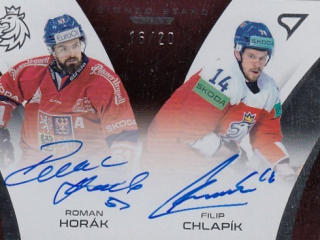 HORÁK CHLAPÍK SportZoo Hokejové Česko 2024 Signed Stars Duos DU-HC /20