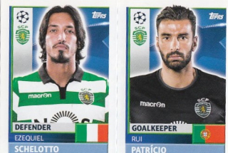 PATRICIO Rui SCHELOTTO Topps Sticker 2016/2017 Champions league SPO4 SPO5