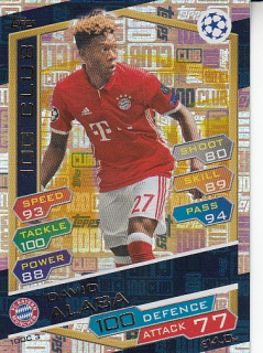 ALABA David Topps Match Attax 2016/2017 Champions league 100 Club 100C 3