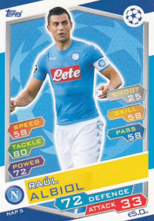 ALBIOL Raúl Topps Match Attax 2016/2017 Champions league NAP5