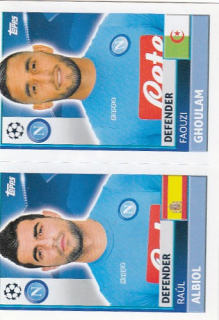 ALBIOL Raúl GHOULAM Topps Sticker 2016/2017 Champions league NAP6 NAP7