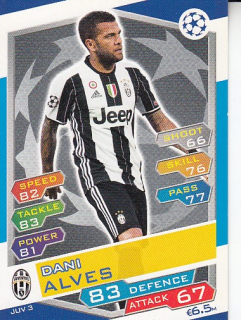 ALVES Dani Topps Match Attax 2016/2017 Champions League JUV3