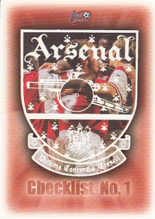 ARSENAL London Futera 1997 č. 1 Logo Checklist