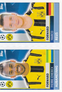 AUBAMEYANG Pierre-Emerick REUS Marco Topps Sticker 2016/2017 Champions league DOR18 DOR19