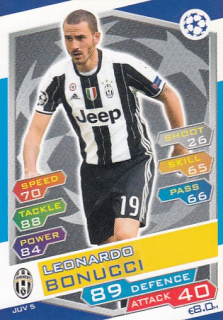 BONUCCI Leonardo Topps Match Attax 2016/2017 Champions league JUV 5